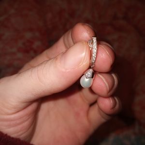 Pretty .925 sterling silver pearl earrings